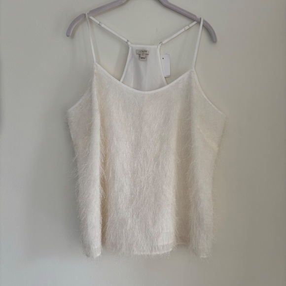 J. Crew Tops - J. Crew White Sparkly Textured Cami